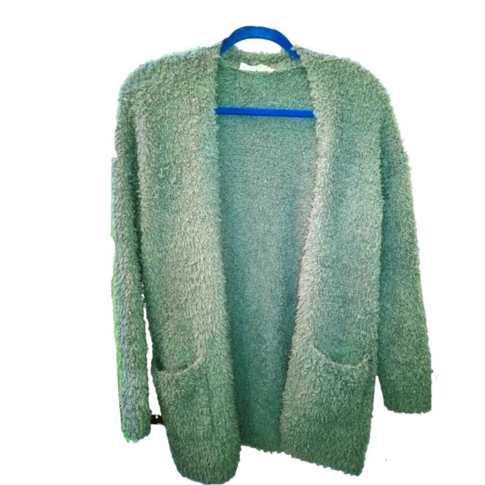 Pink Republic teddy open front sweater! Sz L